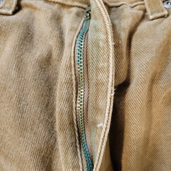 Vintage Perry Ellis America Mens Brown Tapered Denim Jeans 33x30 - Picture 8 of 11